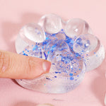 Jucarie Antistres Squishy, Flippy, cu Revenire Lenta, Squeeze Pinch Family, Model Cat Paw, 6.5 x 7 cm, din Tpr, 4-6