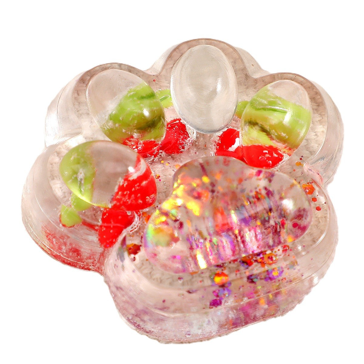 Jucarie Antistres Squishy, Flippy, cu Revenire Lenta, Squeeze Pinch Family, Model Cat Paw, 6.5 x 7 cm, din Tpr, 4-6