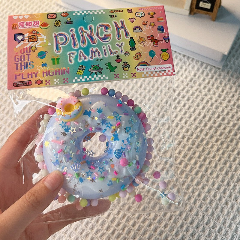 Jucarie Antistres Squishy, Flippy, cu Revenire Lenta, Squeeze Pinch Family, Model Gogoasa, 6x6 cm, 99g, Ambalaj