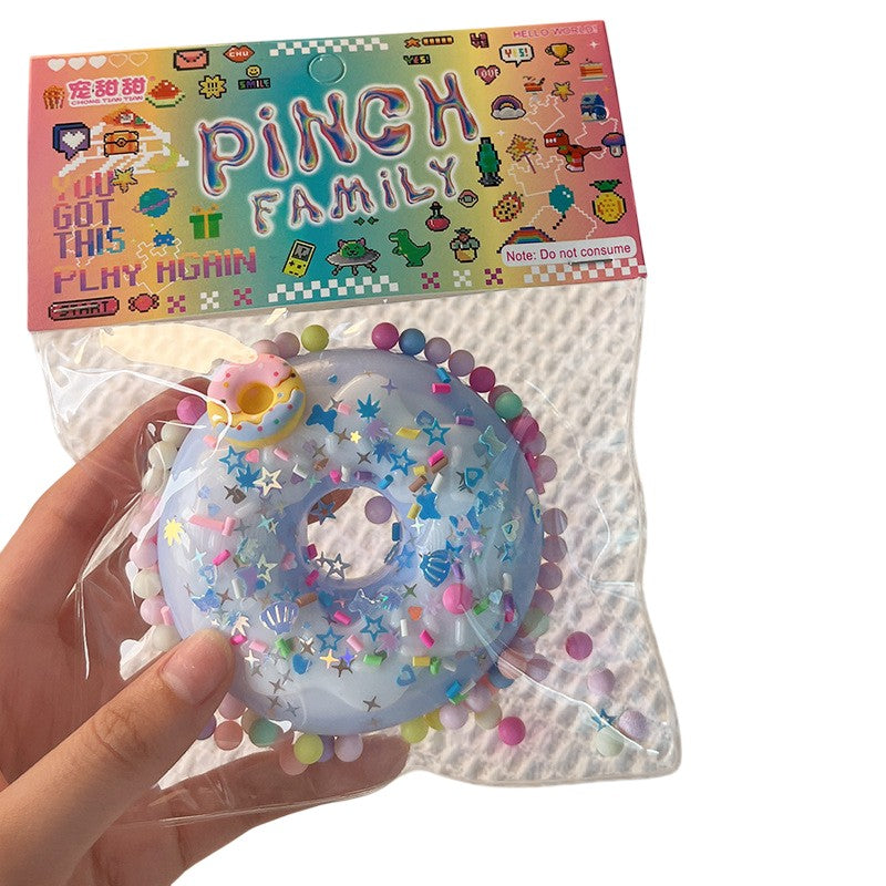 Jucarie Antistres Squishy, Flippy, cu Revenire Lenta, Squeeze Pinch Family, Model Gogoasa, 6x6 cm, 99g, Ambalaj