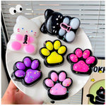 Jucarie Antistres Squishy, Flippy, cu Revenire Lenta, Squeeze Pinch Family, Model Labuta de Pisica, 6.8x6.2 cm, 55g,