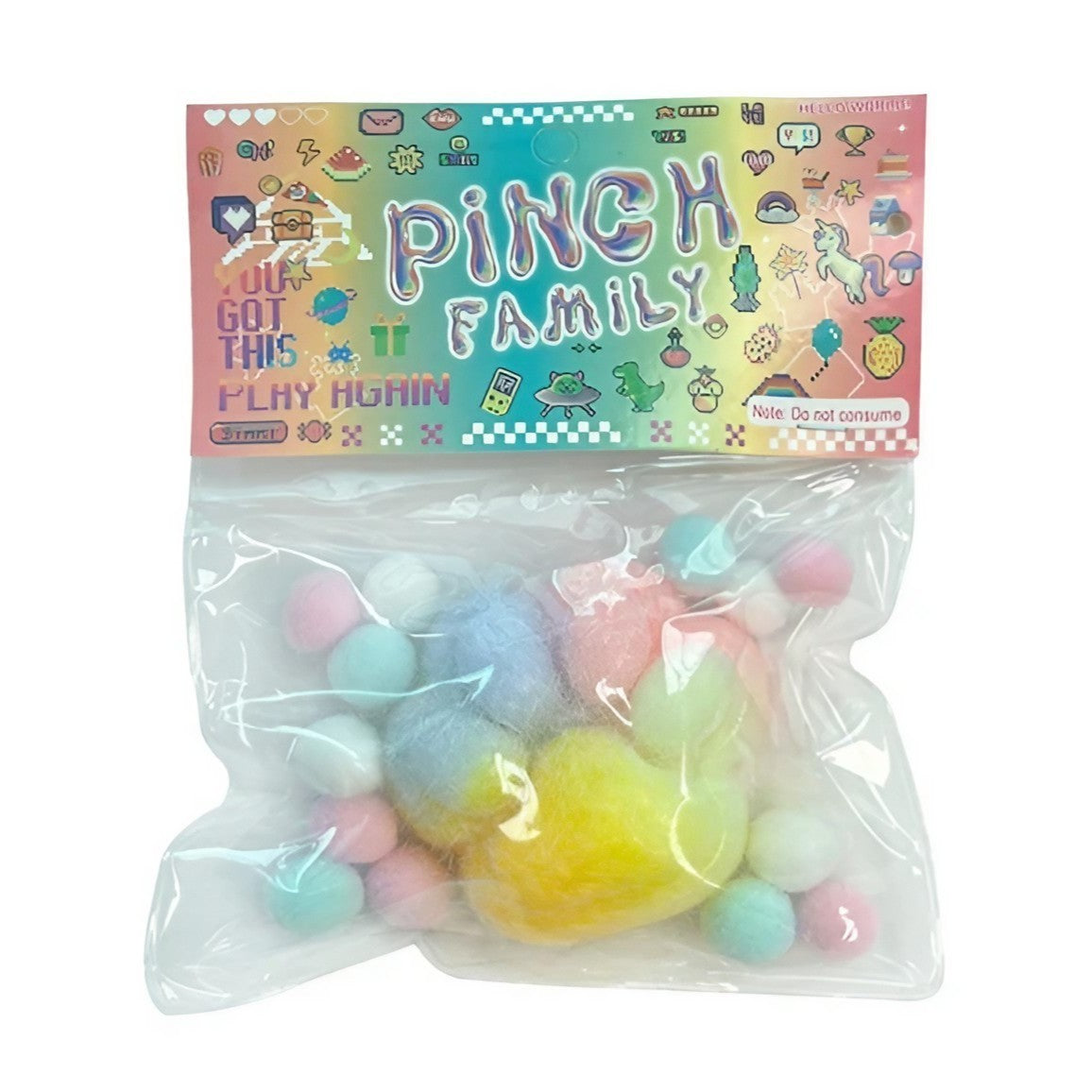 Jucarie Antistres Squishy, Flippy, cu Revenire Lenta, Squeeze Pinch Family, Model Labuta de Pisica Pufoasa, 6x6 cm,