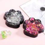 Jucarie Antistres Squishy, Flippy, cu Revenire Lenta, Squeeze Pinch Family, Model Labuta de Pisica cu Sclipici, 6.5x6