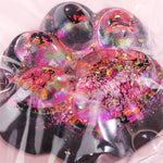 Jucarie Antistres Squishy, Flippy, cu Revenire Lenta, Squeeze Pinch Family, Model Labuta de Pisica cu Sclipici, 6.5x6