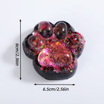 Jucarie Antistres Squishy, Flippy, cu Revenire Lenta, Squeeze Pinch Family, Model Labuta de Pisica cu Sclipici, 6.5x6