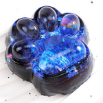Jucarie Antistres Squishy, Flippy, cu Revenire Lenta, Squeeze Pinch Family, Model Labuta de Pisica cu Sclipici, 6.5x6