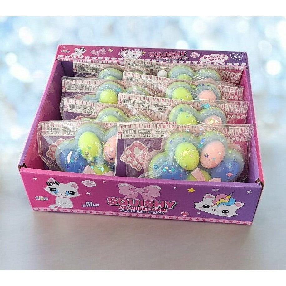 Jucarie Antistres Squishy, Flippy, cu Revenire Lenta, Model Labuta de Pisica Pufoasa, 12.5x10.5 cm, 220g, Squeeze Pinch