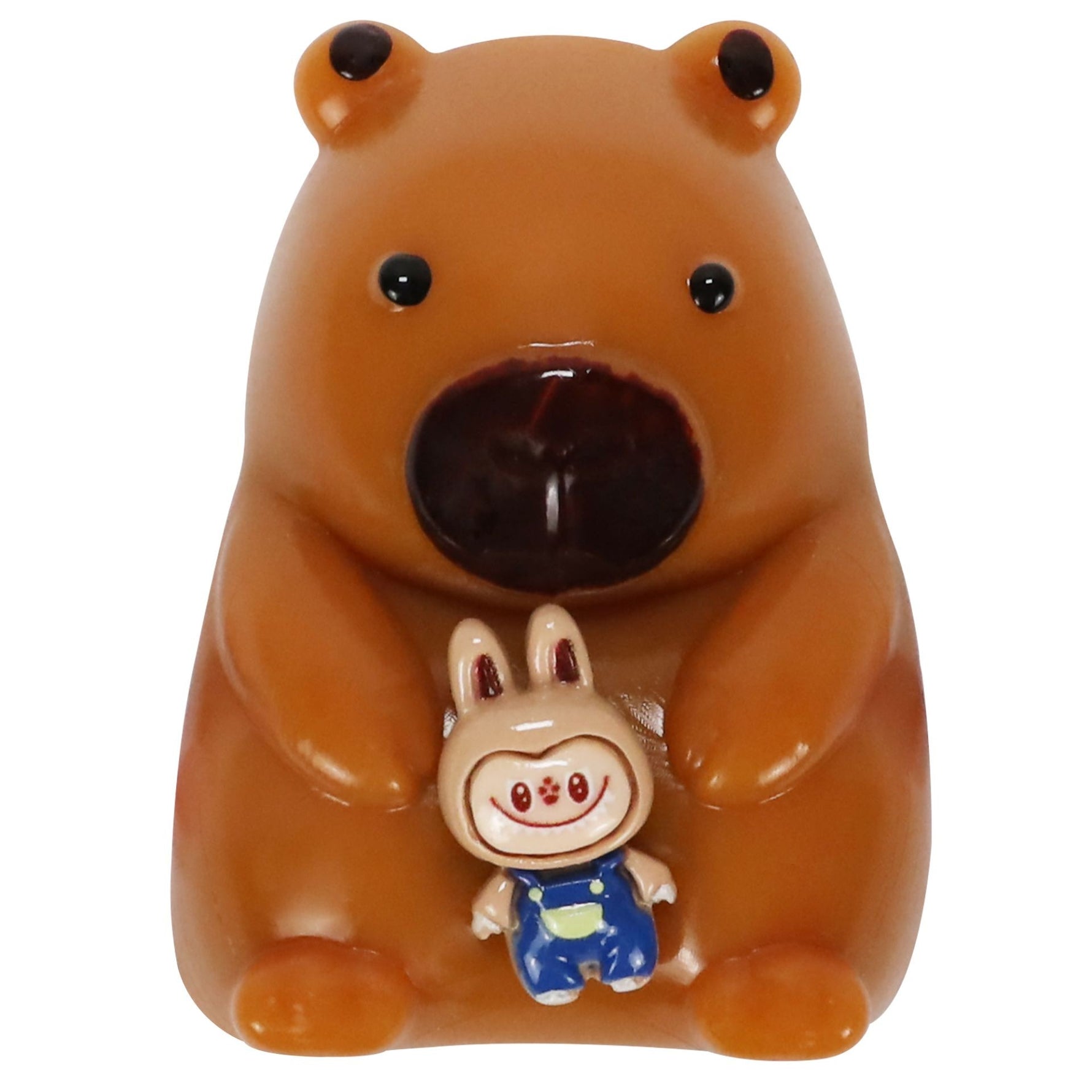 Jucarie Antistres Squishy, Flippy, cu Revenire Lenta, Squeeze Pinch Family, Model Urs, Ambalaj Transparent, 4.5 x 7.2