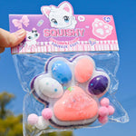 Jucarie Antistres Squishy, Flippy, cu Revenire Lenta, Squeeze Toys, Model Cat Paw, 12.5x10.5 cm, 220g, +3 Ani, din TPR,