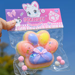Jucarie Antistres Squishy, Flippy, cu Revenire Lenta, Squeeze Toys, Model Cat Paw, 12.5x10.5 cm, 220g, +3 Ani, din TPR,