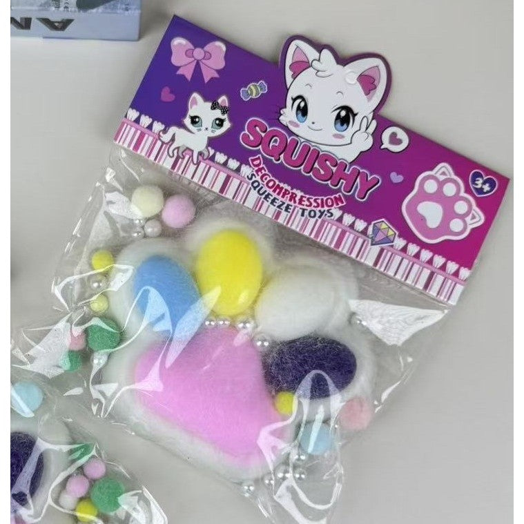 Jucarie Antistres Squishy, Flippy, cu Revenire Lenta, Squeeze Toys, Model Cat Paw, 12.5x10.5 cm, 220g, +3 Ani, din TPR,