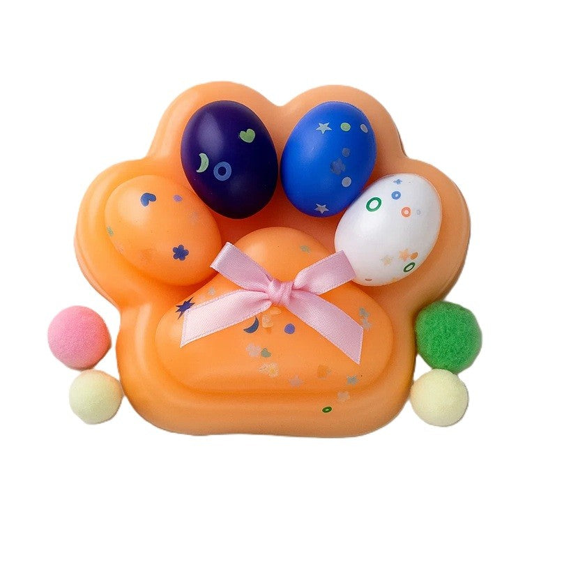 Jucarie Antistres Squishy, Flippy, cu Revenire Lenta, Squeeze Toys, Model Cat Paw, 12.5x10.5 cm, 220g, +3 Ani, din TPR,