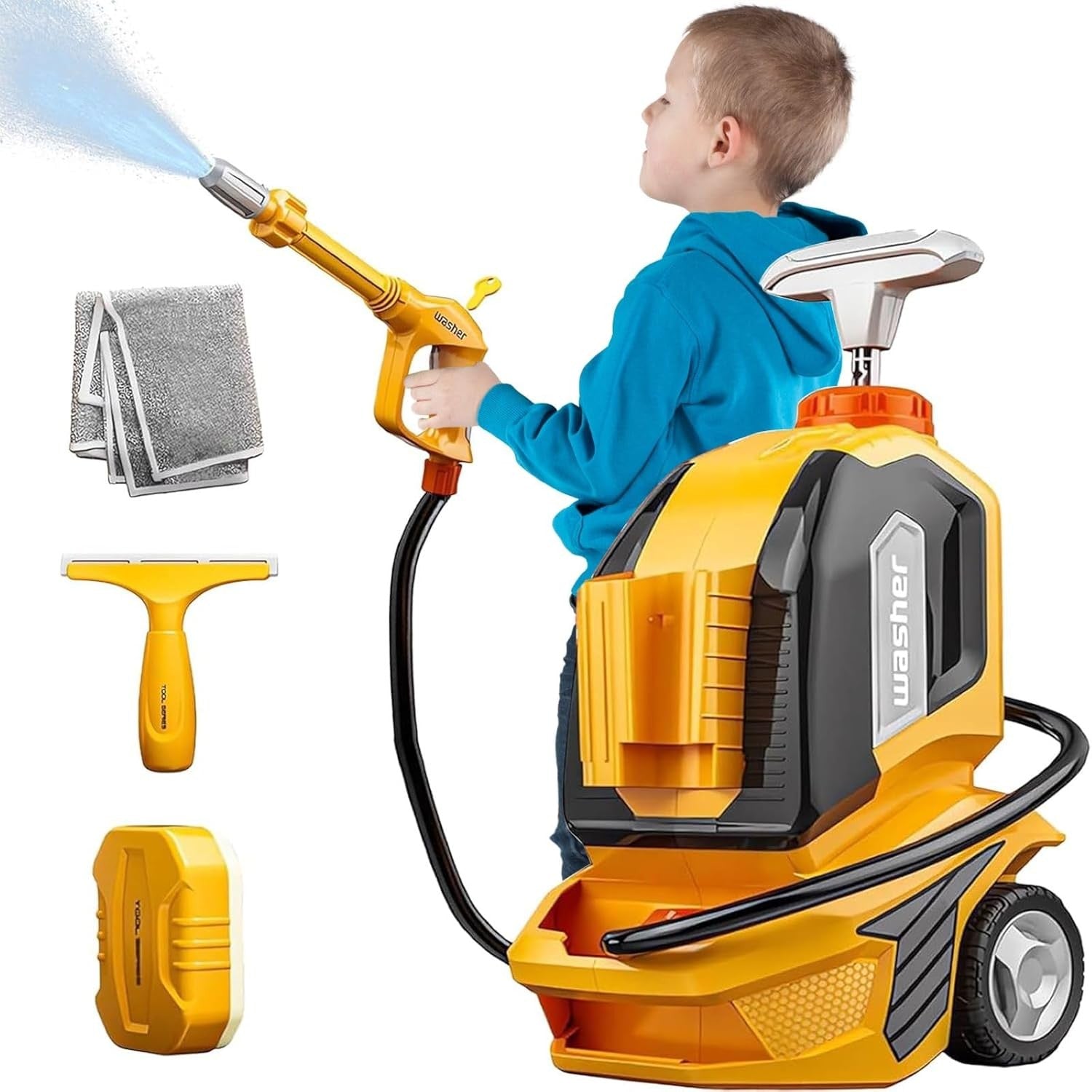 Jucarie Aparat de Spalat cu Presiune, Flippy, Spalator Auto, Interactiv, Material Plastic, Accesorii Incluse,