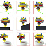 Jucarie circuit pentru copii, Flippy, Broscuta pe monociclu, Galben