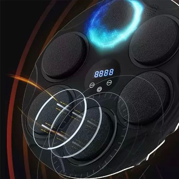 Jucarie de Boxat cu Muzica si Lumini, Flippy, Bluetooth, Incarcare USB, Aplicare cu Ventuze, 6 Tinte, 46x46x8 cm, 2000
