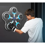 Jucarie de Boxat cu Muzica si Lumini, Flippy, Manusi Incluse, Bluetooth, Incarcare USB, Aplicare cu Ventuze, 5 Tinte,