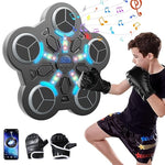 Jucarie de Boxat cu Muzica si Lumini, Flippy, Manusi Incluse, Bluetooth, Incarcare USB, Aplicare cu Ventuze, 5 Tinte,