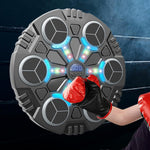 Jucarie de Boxat cu Muzica si Lumini, Flippy, Manusi Incluse, Bluetooth, Incarcare USB, Aplicare cu Ventuze, 6 Tinte,
