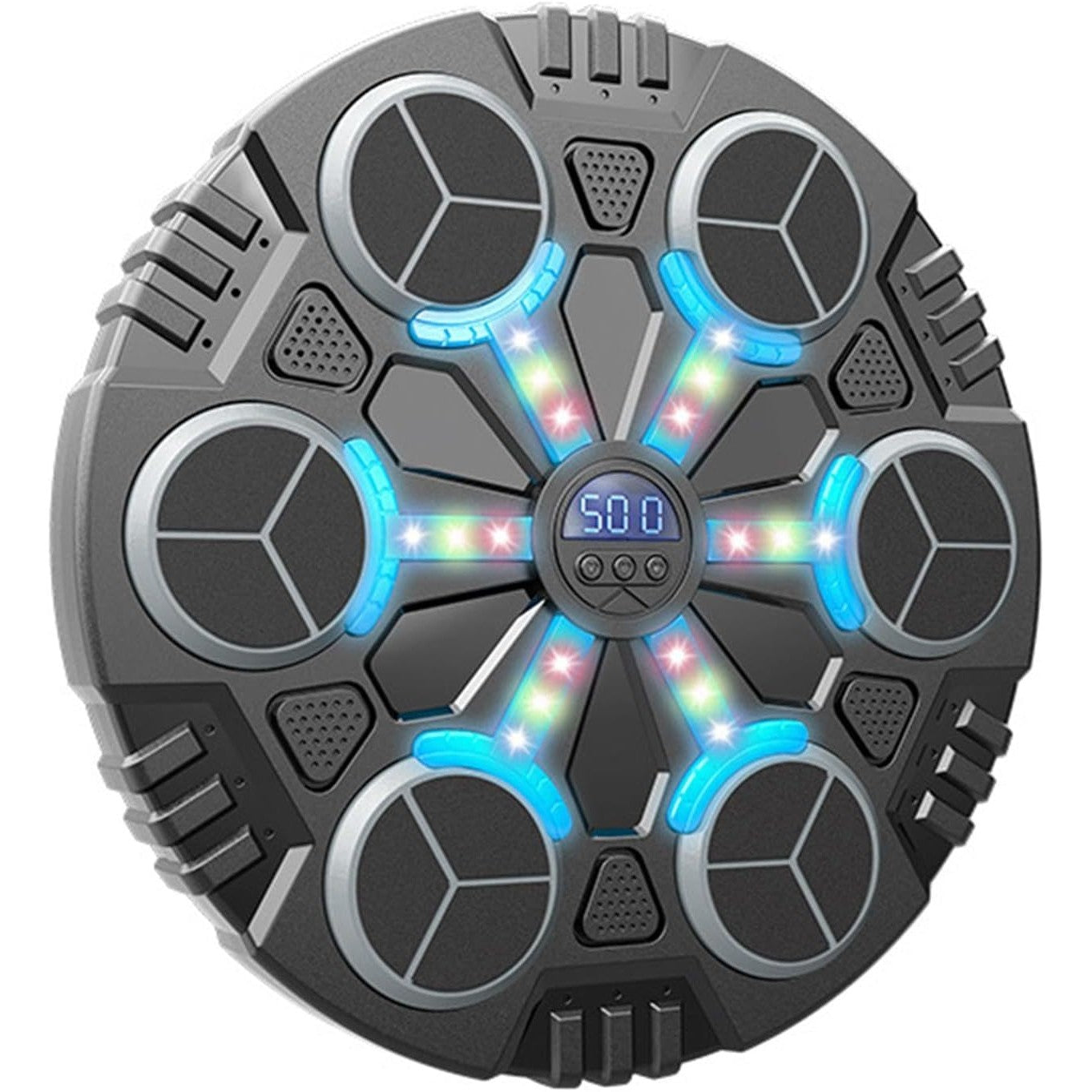 Jucarie de Boxat cu Muzica si Lumini, Flippy, Manusi Incluse, Bluetooth, Incarcare USB, Aplicare cu Ventuze, 6 Tinte,