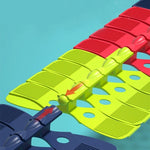 Jucarie de Constructie RollerCoaster, Flippy, 184 de Piese, 44.5x36x7 cm, cu Masini, Multicolor