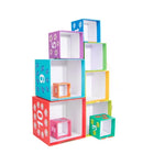 Jucarie de Construit, Flippy, Blocuri Stivuibile, +3 Ani, 10 Cutii, Invatare numere 1-10, 13.4 x 13.4 x 13.4 cm,