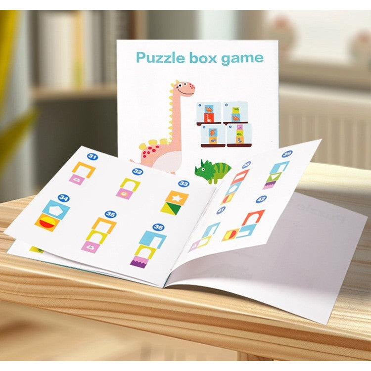 Jucarie de Construit, Flippy, Puzzle Box, Blocuri Stivuibile, 4-6 Ani, 5 Cuburi, 48 de Modele de Construit, 1 Manual,