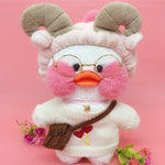 Jucarie de plus Ratusca Lalafanfan Flippy, Haine si Accesorii Random, Alb