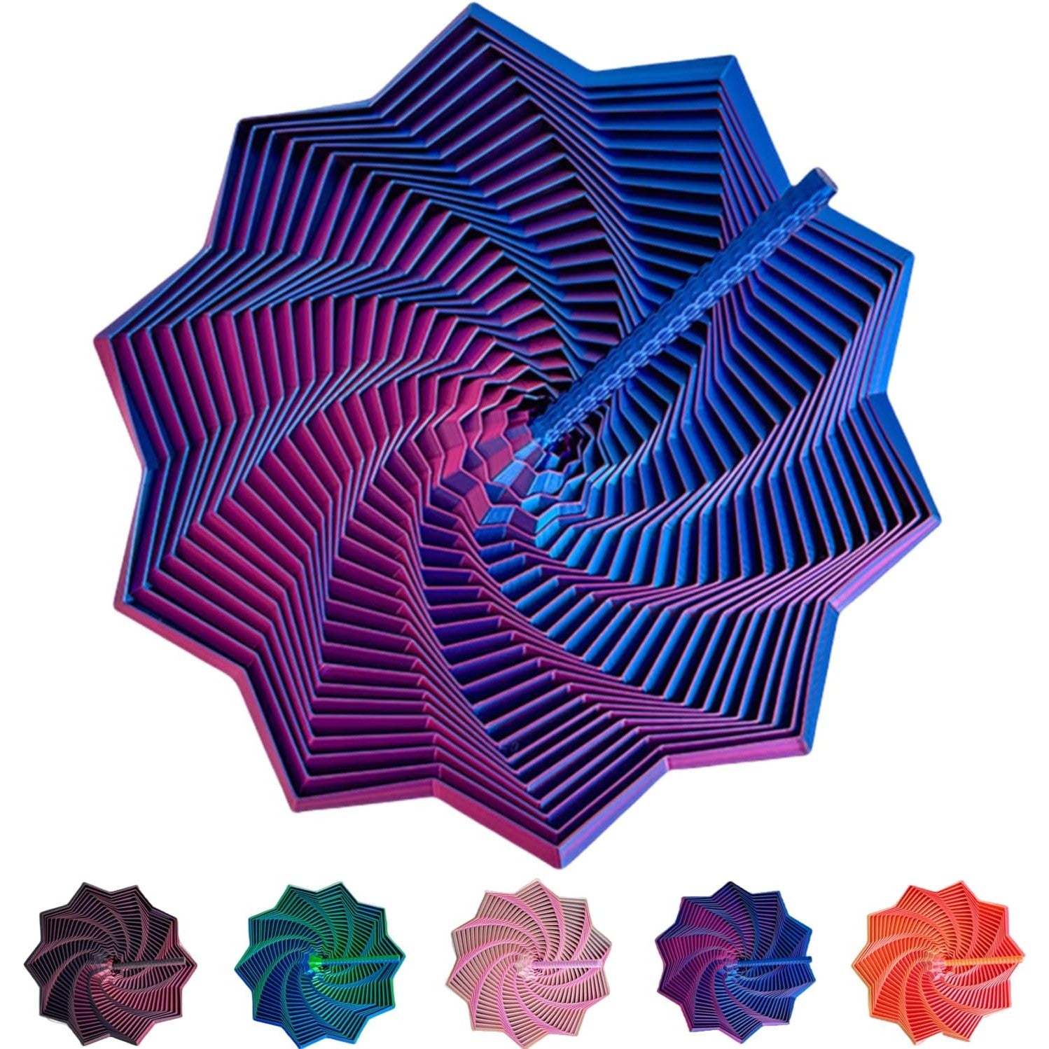 Jucarie Decompresie, Flippy, Model Stea 3D, DuoChrome, Maner Spirala, Turn Magic Geometric, Multiple Forme,