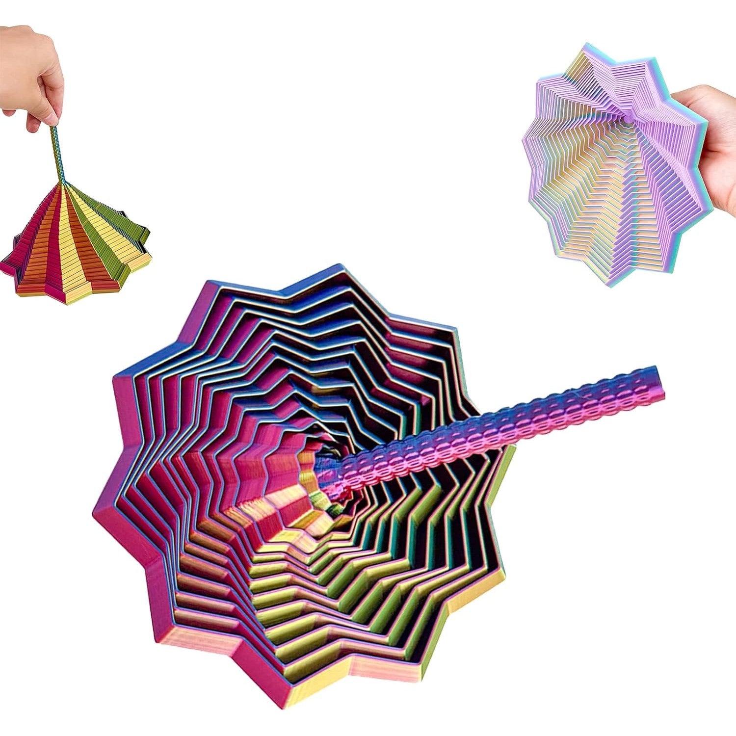 Jucarie Decompresie, Flippy, Model Stea 3D, DuoChrome, Maner Spirala, Turn Magic Geometric, Multiple Forme,