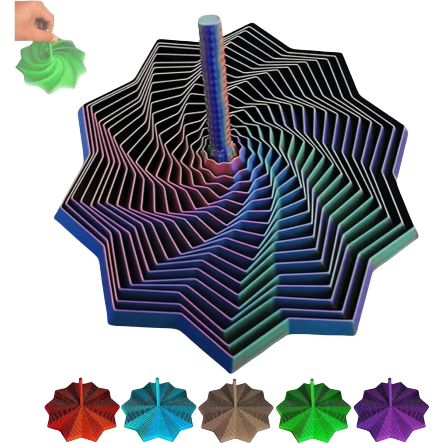 Jucarie Decompresie, Flippy, Model Stea 3D, DuoChrome, Maner Spirala, Turn Magic Geometric, Multiple Forme,