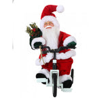 Jucarie decorativa, Flippy, Mos Craciun, 36 cm x 16 cm, grosime 23 cm, lana, tesatura de plus, poliester,