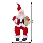 Jucarie decorativa, Flippy, Mos Craciun, 55 cm x 23 cm, grosime 25 cm, lana, tesatura de plus, poliester,