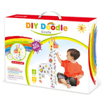 Jucarie Educativa pentru Copii, Flippy, Model Girafa 3D, Set de Asamblat si Colorat din Carton, Puzzle 3D Educativ, 31