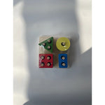 Jucarie Educativa Flippy, Tip Montessori, din Lemn, + 36 Luni, Forme Geometrice, 16 Piese, 12 x 12 cm, Multicolor