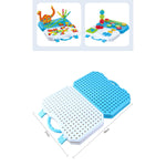 Jucarie Educativa Si Interactiva, Flippy, Set De Constructie Puzzle Din ABS Cu Bormasina Pentru Dezvoltatea