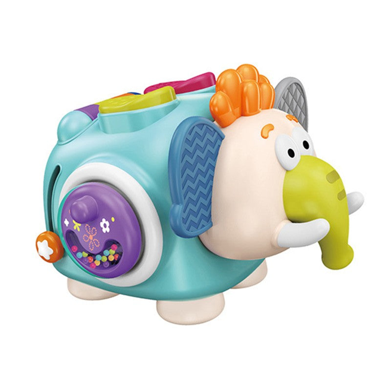Jucarie interactiva Montessori, Flippy, Jucarie pentru Bebelusi, Model Elefant Dragut, din Plastic rezistent, Varsta