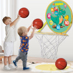 Jucarie Interactiva, Flippy, 2 in 1, Cos de Basket si Tinta de Darts, Minge 16 cm, Pompa, 8 Mingii cu Scai, Model