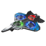 Avion de Lupta cu Telecomanda, Flippy, Tip Drona, din EVA (Spuma), cu Telecomanda, Incarcare USB, 2.4 GHz, Rotire 360°,