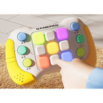Jucarie Interactiva Flippy, Tip Consola Pop It, 6 butoane functionale, 5 Moduri de Joc, 600 Niveluri, + 3 ani,