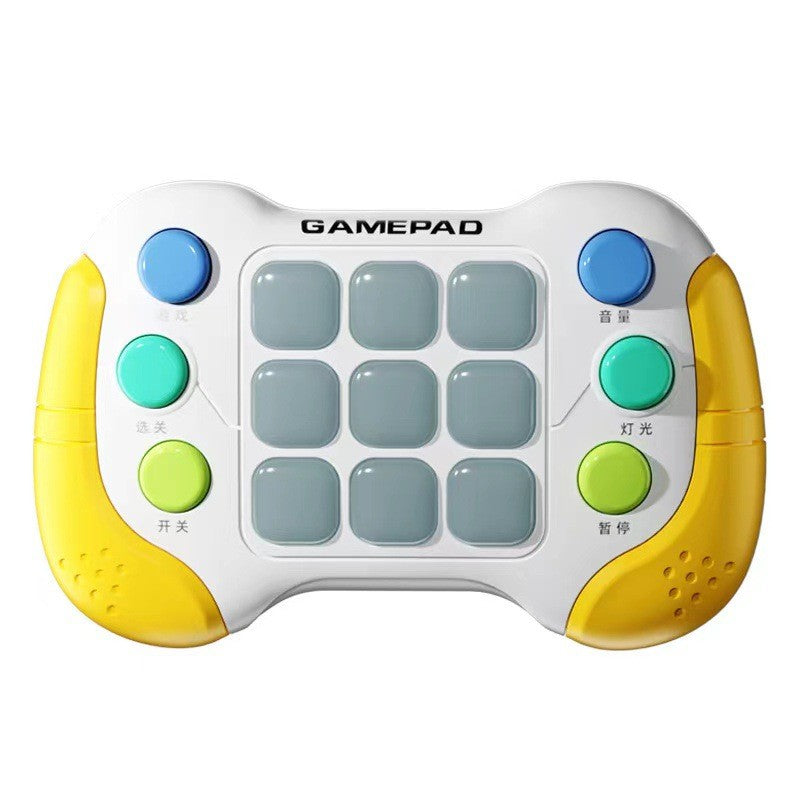 Jucarie Interactiva Flippy, Tip Consola Pop It, 6 butoane functionale, 5 Moduri de Joc, 600 Niveluri, + 3 ani,