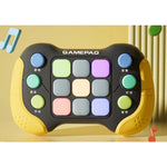 Jucarie Interactiva Flippy, Tip Consola Pop It, 6 butoane functionale, 5 Moduri de Joc, 600 Niveluri, + 3 ani,