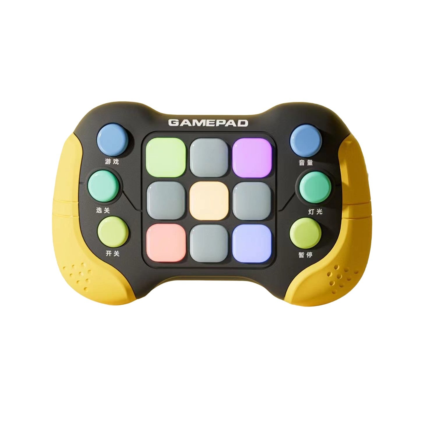 Jucarie Interactiva Flippy, Tip Consola Pop It, 6 butoane functionale, 5 Moduri de Joc, 600 Niveluri, + 3 ani,