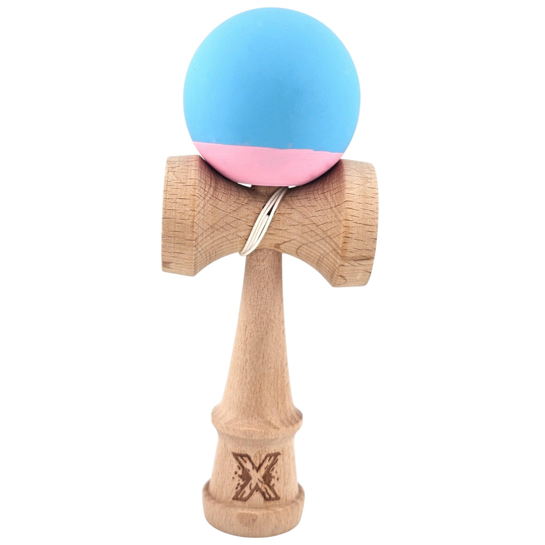 Jucarie Interactiva Kendama Profesionala, Flippy, din Lemn, 18 cm, Joc de Indemanare pentru Copii si Adulti, Bicolor