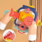 Jucarie interactiva Montessori, Flippy, Jucarie pentru Bebelusi, Model Pinguin Ocupat, din Plastic rezistent, Varsta