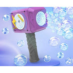 Jucarie Interactiva pentru Baloane de Sapun, Flippy, Sunete si Lumini, Model Ciocan, cu 8 Orificii, 13.5 x 10 x 12 cm,