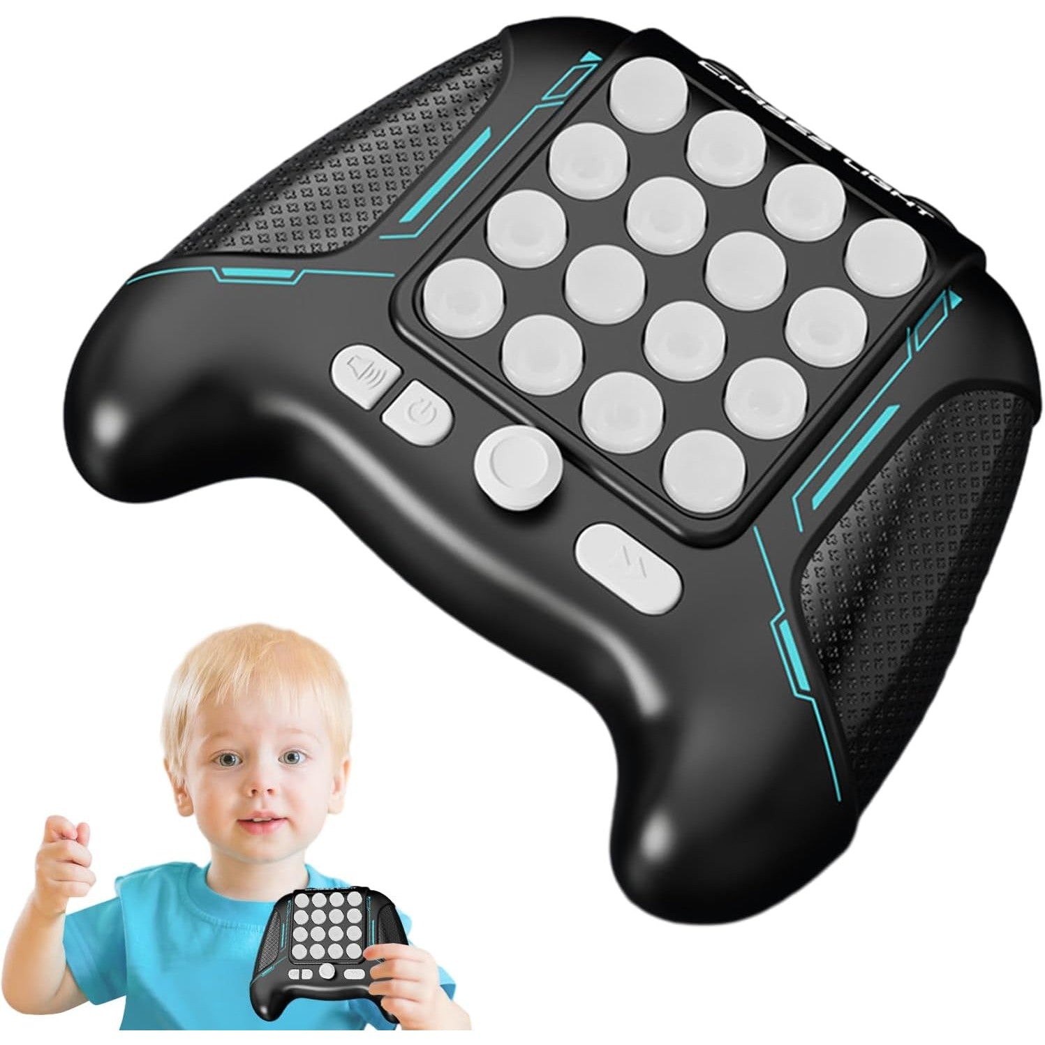 Jucarie Interactiva Pop It, Flippy, Tip Consola, Anti-Stres, 5 Moduri de Joc, din ABS si Silicon, +3 Ani, Sunete si