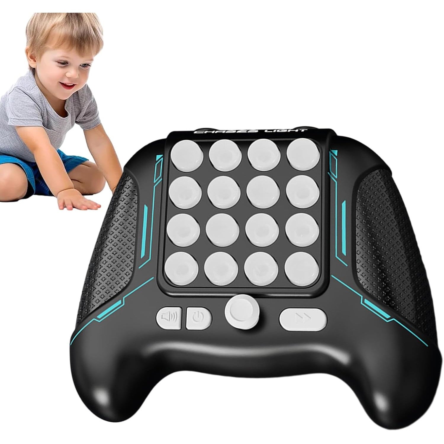 Jucarie Interactiva Pop It, Flippy, Tip Consola, Anti-Stres, 5 Moduri de Joc, din ABS si Silicon, +3 Ani, Sunete si