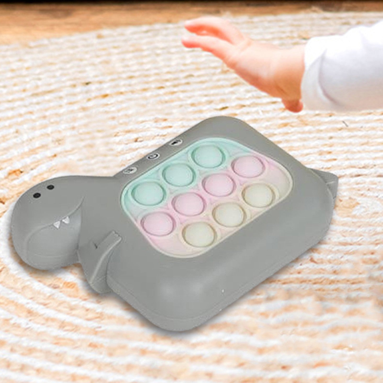 Jucarie Interactiva Pop It Whack A Mole, Flippy, Tip Consola, Anti-Stres, 4 Moduri de Joc, din ABS si Silicon, +3 Ani,