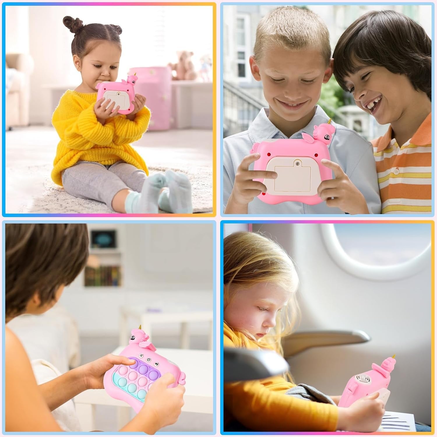 Jucarie Interactiva Pop It Whack A Mole, Flippy, Tip Consola, Anti-Stres, 4 Moduri de Joc, din ABS si Silicon, +3 Ani,