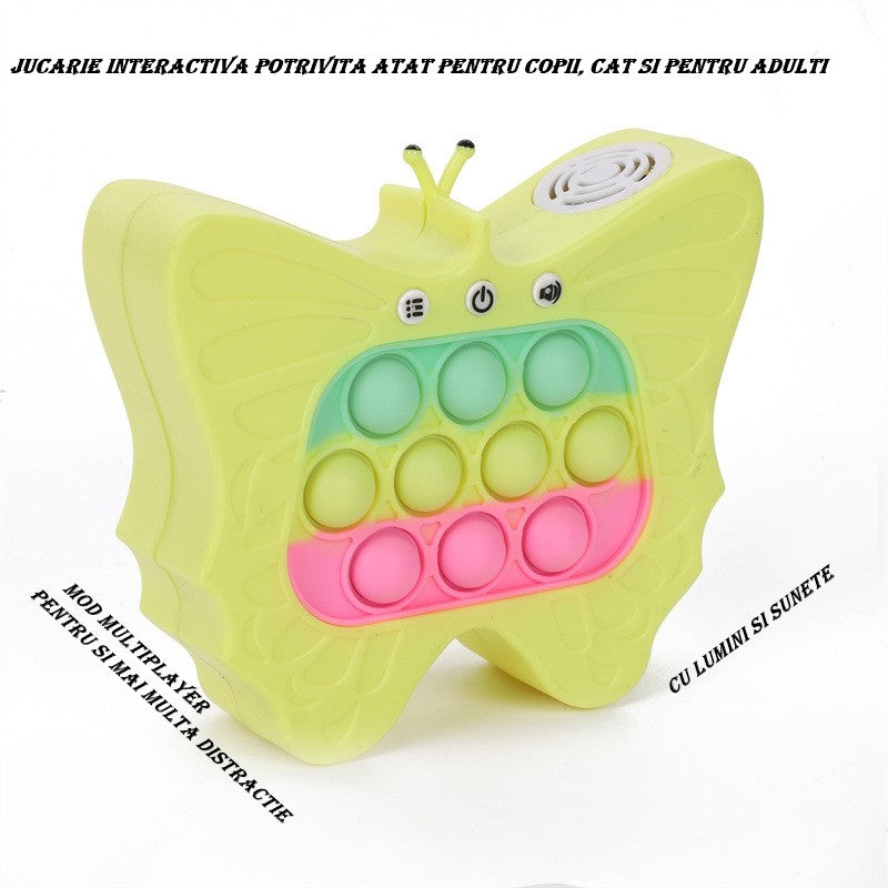 Jucarie Interactiva Tip Consola pentru Copii, Flippy, Diferite Moduri de Joc, 120 Nivele, Material ABS/silicon, cu